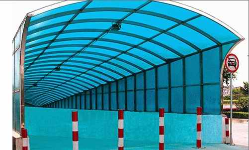 人行隧道的陽光板遮擋工程